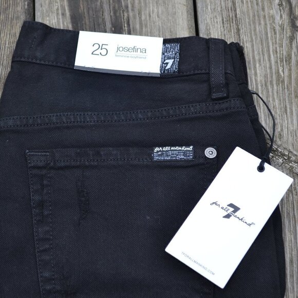 NWT 7 FOR ALL MANKIND | Black Josefina Jeans | Sz. 25 - Picture 3 of 10